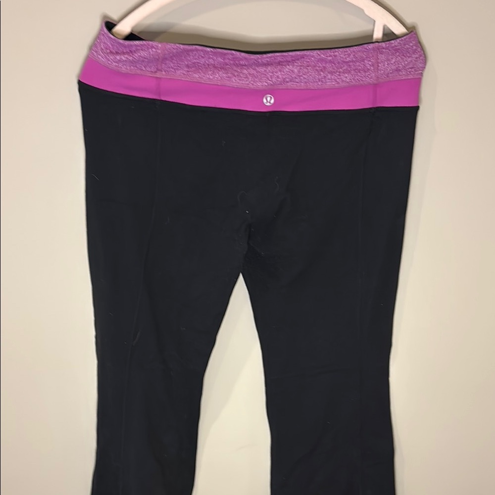 Lululemon Black and Pink Yoga Pants